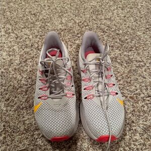 Nike Gray and Pink Athletic Shoes with Breathable Mesh